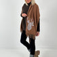 XXL sjaal model "Deer" - cappuccino