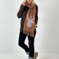 XXL sjaal model "Deer" - cappuccino