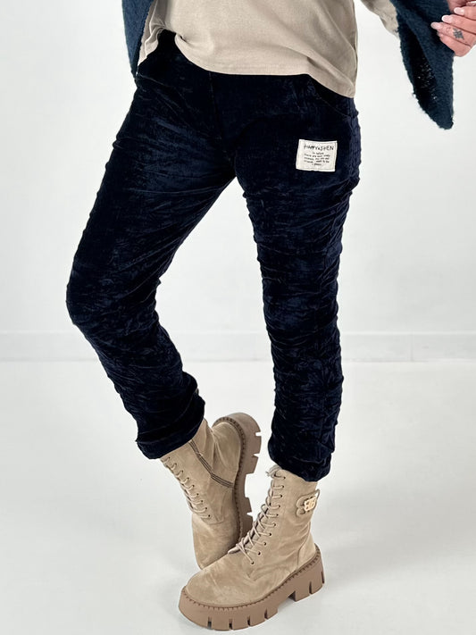 Knit-look trousers "Ultimate" - midnight blue