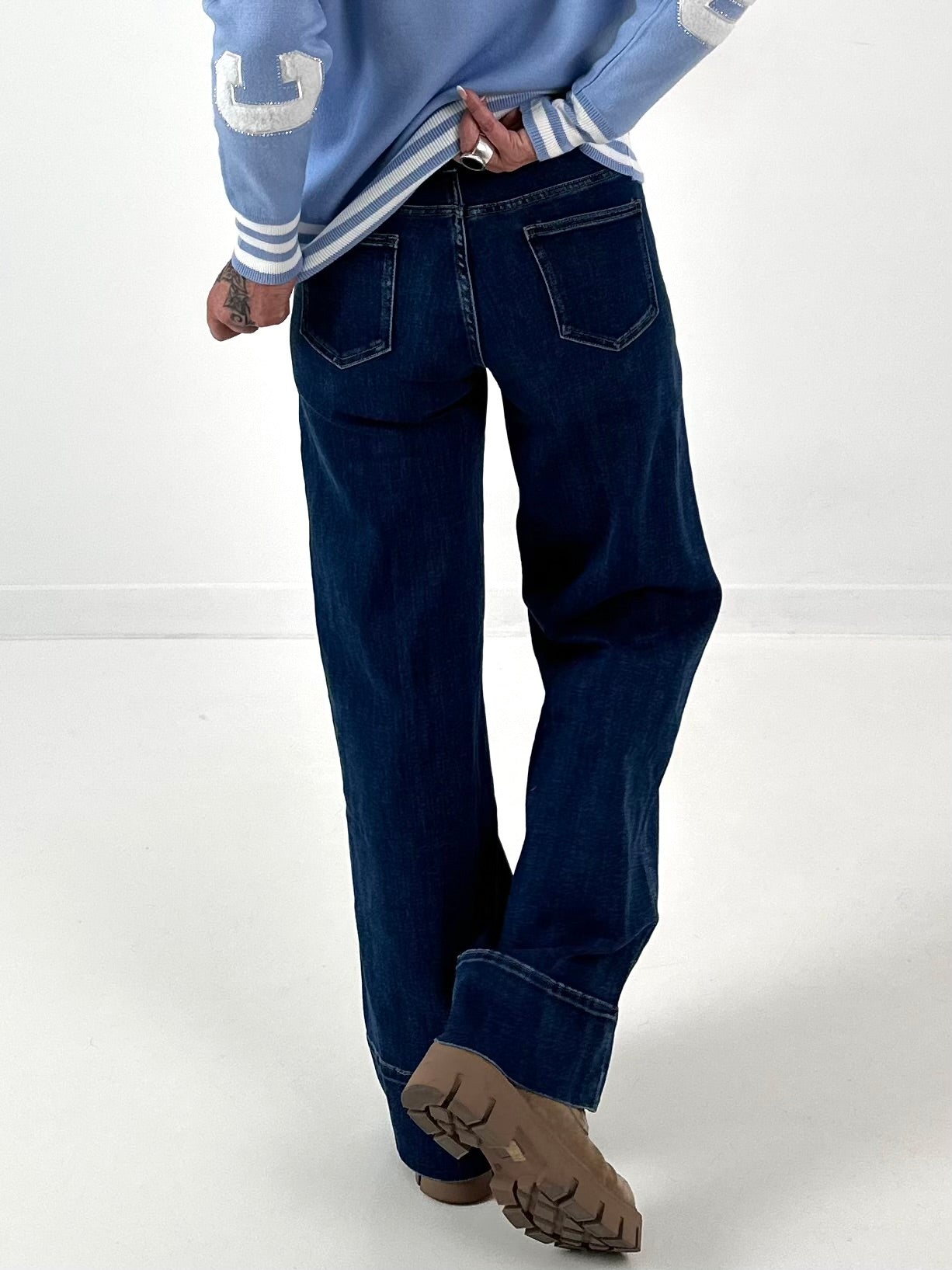 Wide-leg jeans model "Melly" - denim