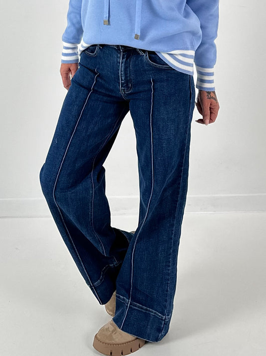 Wide-leg jeans model "Melly" - denim