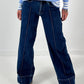 Wide-leg jeans model "Melly" - denim