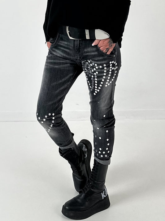 Jeans model "Mirror Sequins" - black