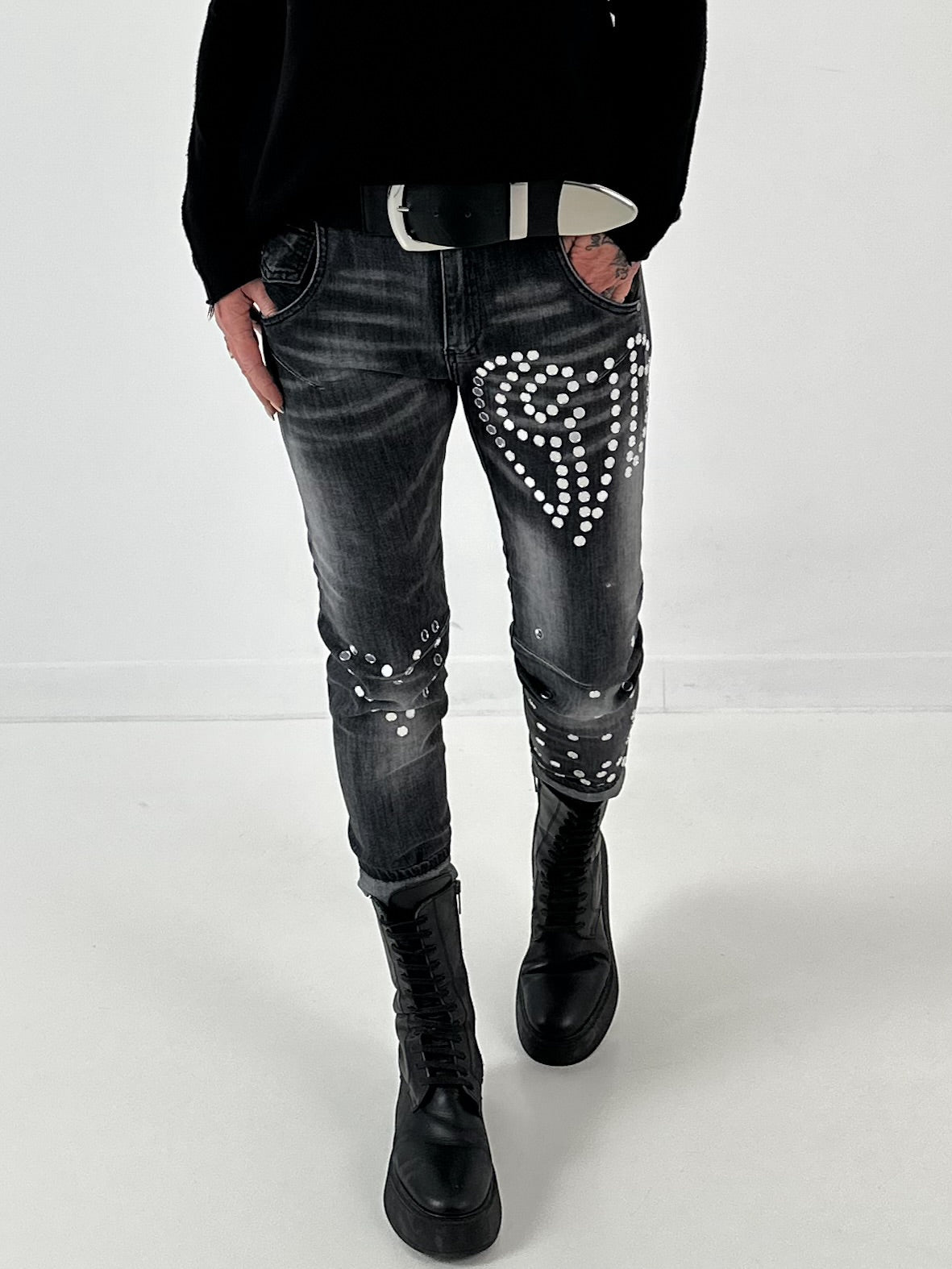 Jeans model "Mirror Sequins" - black