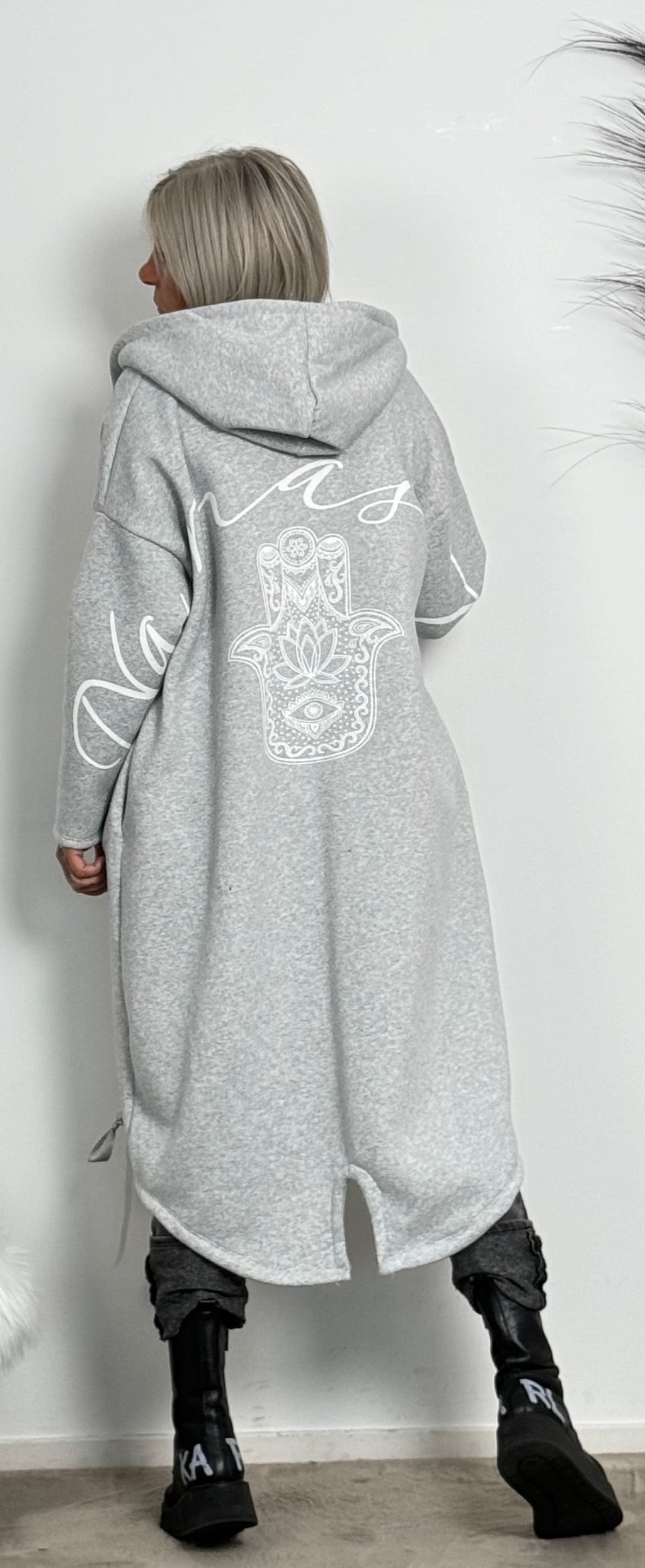 Sweatshirt coat "Miranda" - gray