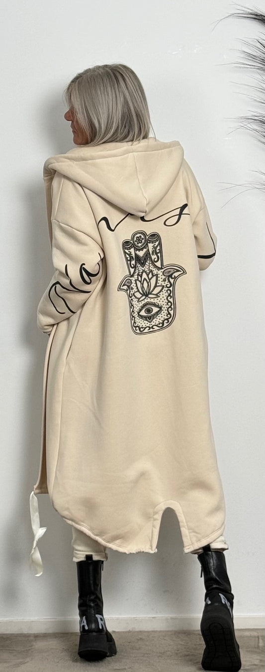 Sweatshirt Mantel "Miranda" - beige