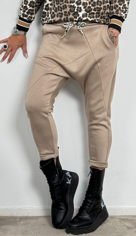 Wijde broek "Larissa" - taupe