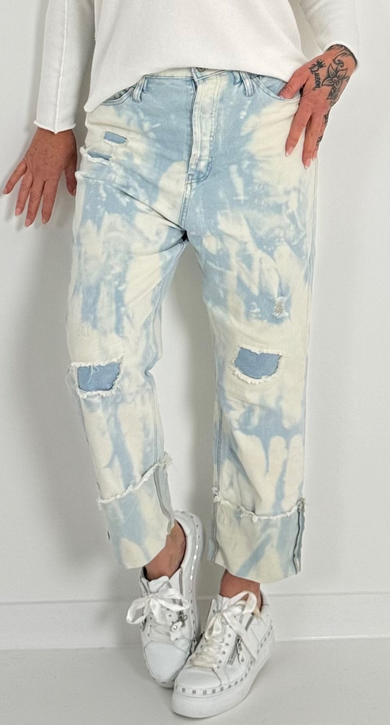 High waist culotte jeans model “Penelope” - light blue