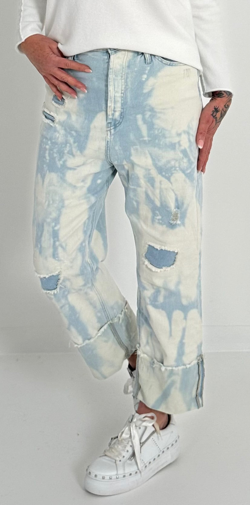 High waist culotte jeans model “Penelope” - light blue