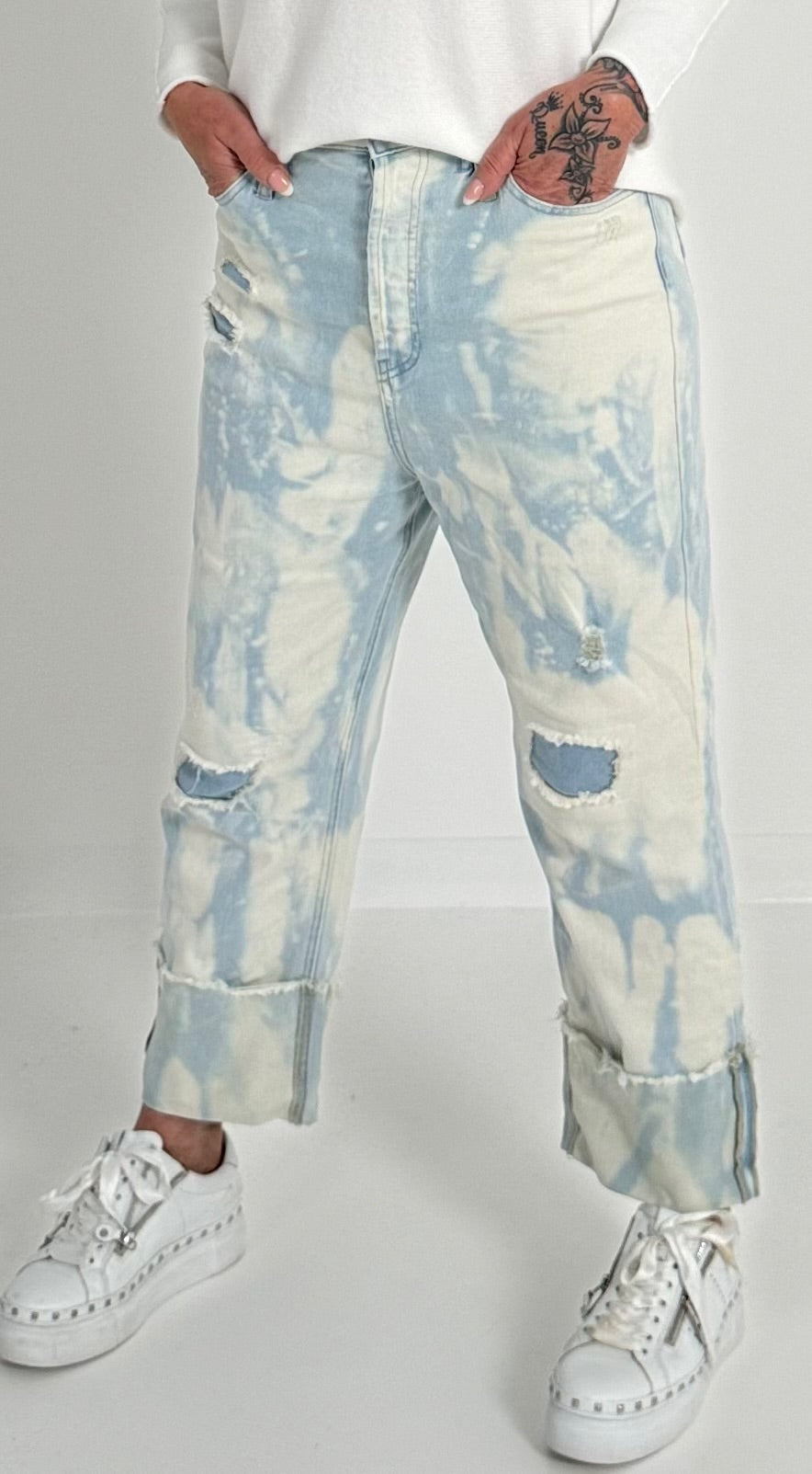 High waist culotte jeans model “Penelope” - light blue