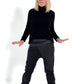 Pants in a sophisticated material mix model "Joy" - black (available from approx. 19.12.24)