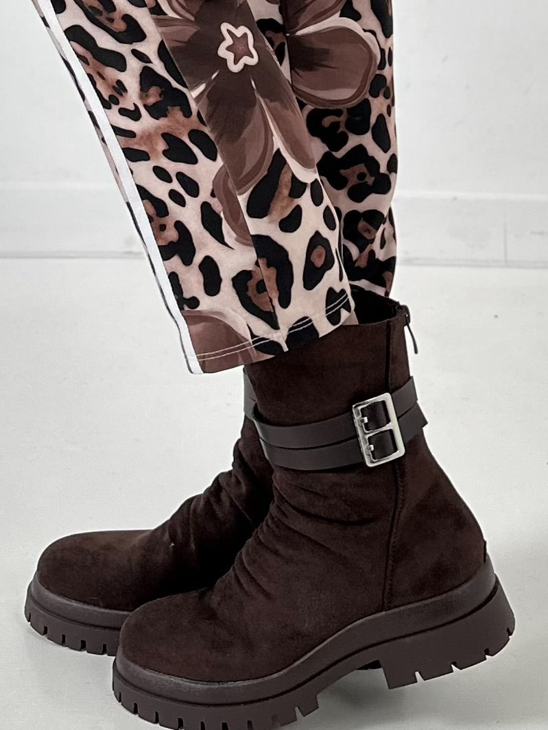 Bootie model "Buckle" - chocolate