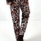 Pants model "Wild Blossom" - chocolate-multicolored
