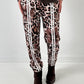 Pants model "Wild Blossom" - chocolate-multicolored
