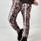 Pants model "Wild Blossom" - chocolate-multicolored