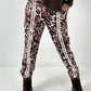 Pants model "Wild Blossom" - chocolate-multicolored