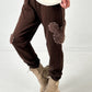 Pants model "Furry Patch" - chocolate