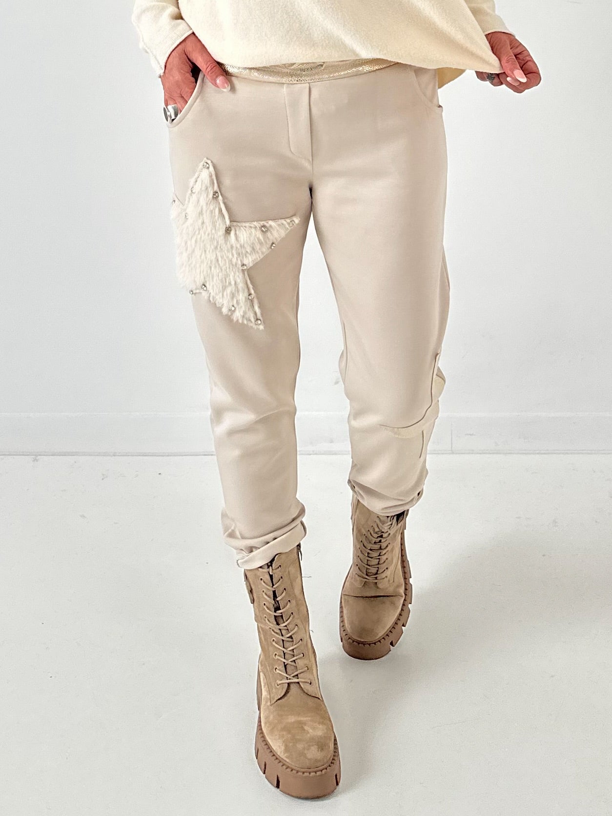 Pants model "Star" - beige