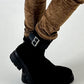 Bootie model "Buckle" - black