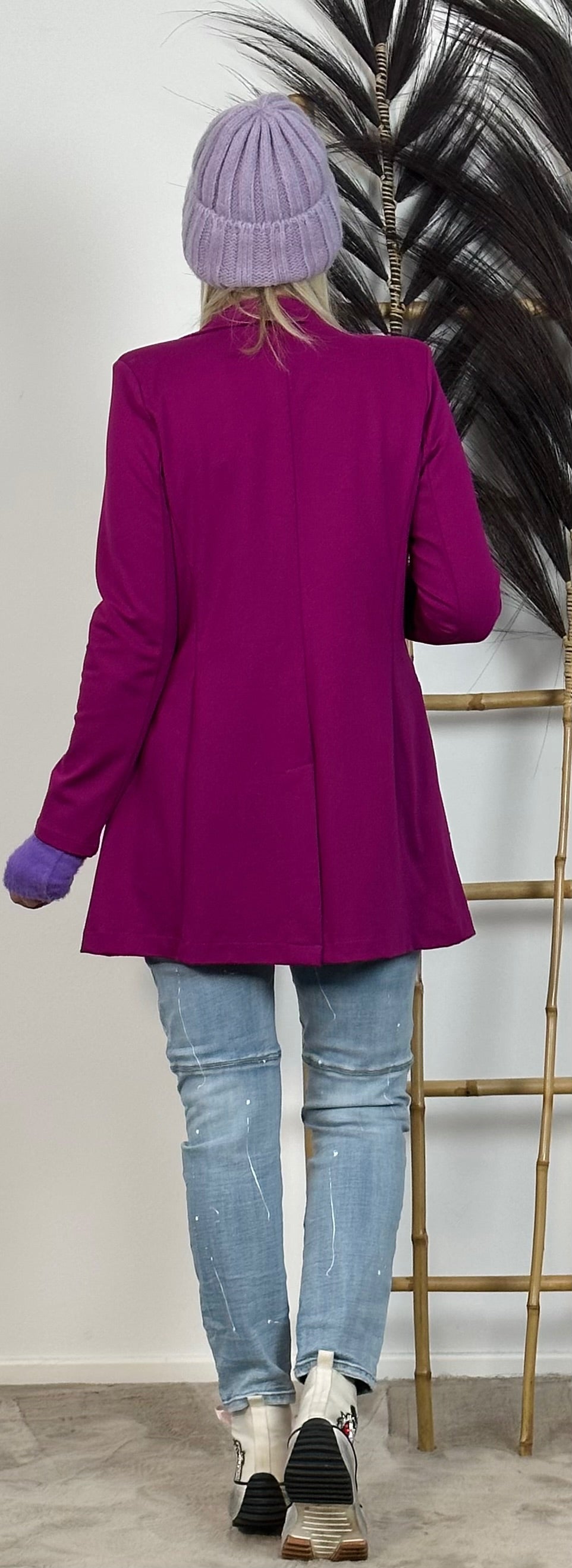 Long Blazer "Cleo" - plum/berry