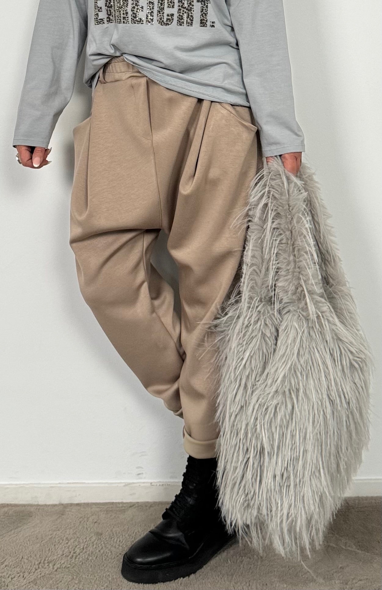 Baggy Pants "Stay" - taupe