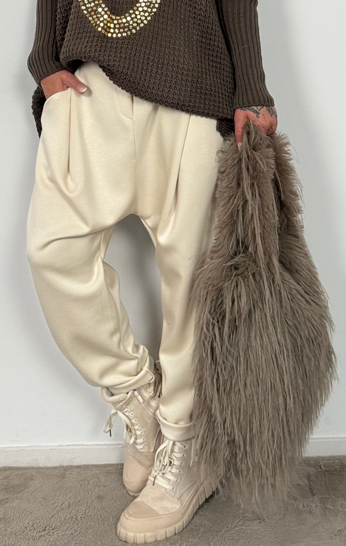 Baggy Pants "Stay" - beige