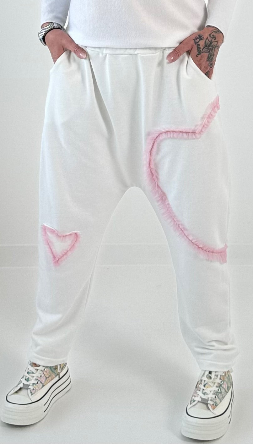 Baggy model "Heart" - white