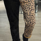 Suede-look trousers model "Two-Face" - black-leo