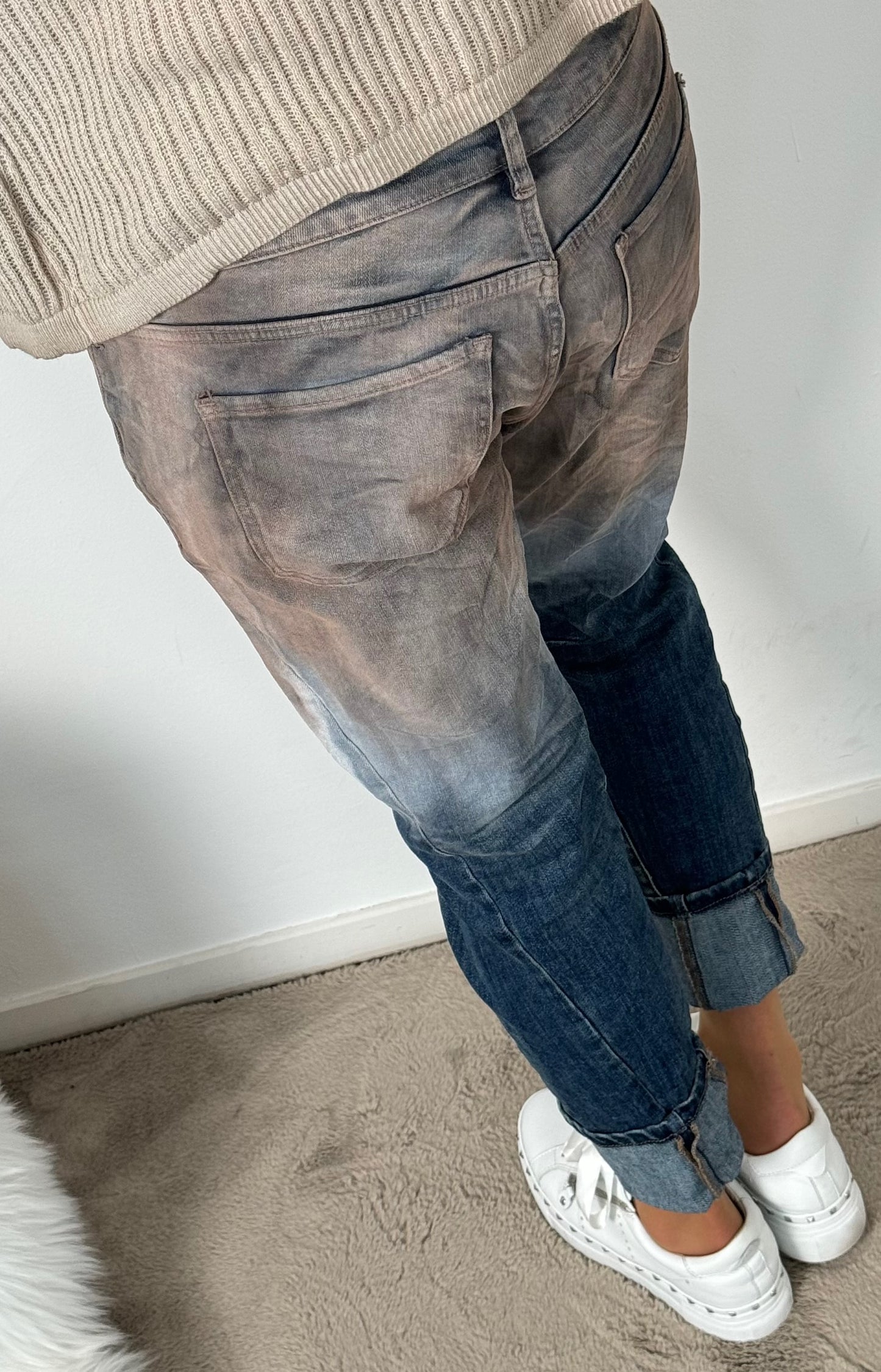 Jeans trousers "Chrissy" - denim-taupe