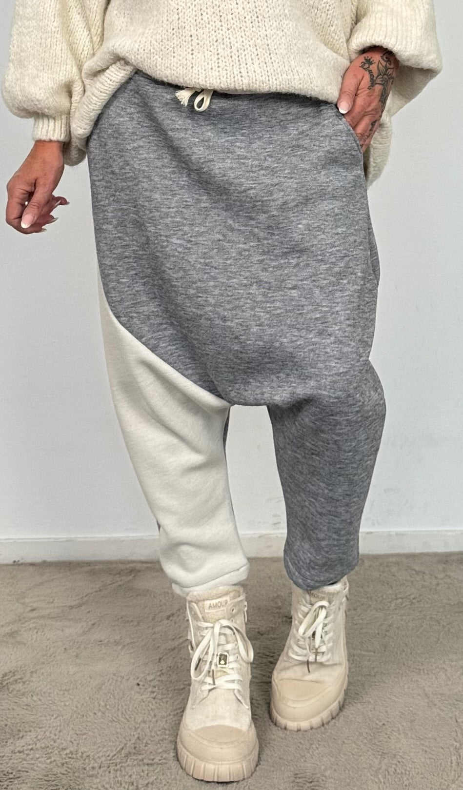 Knit Baggy "Zara" - grey