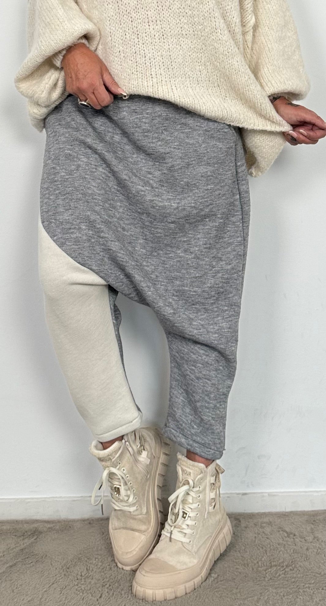 Knit Baggy "Zara" - grey