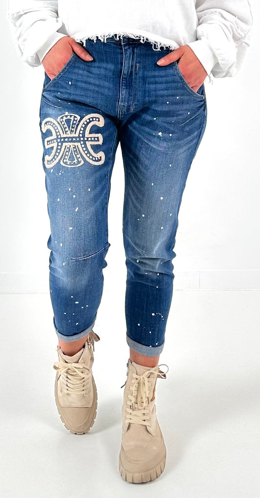 Jeans model "Shine stitch" - denim