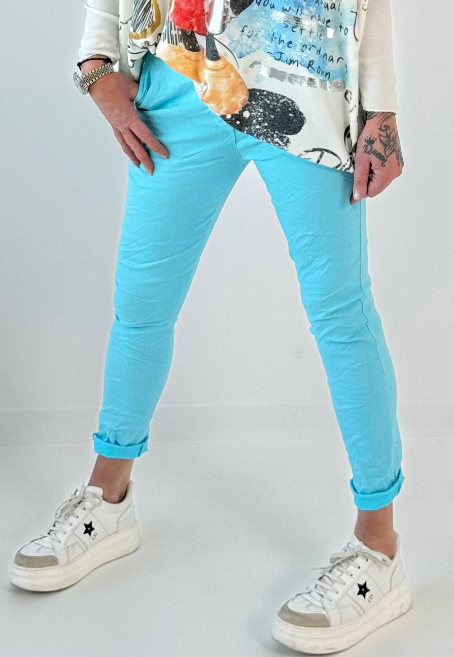 Pants model "Jenny" - turquoise