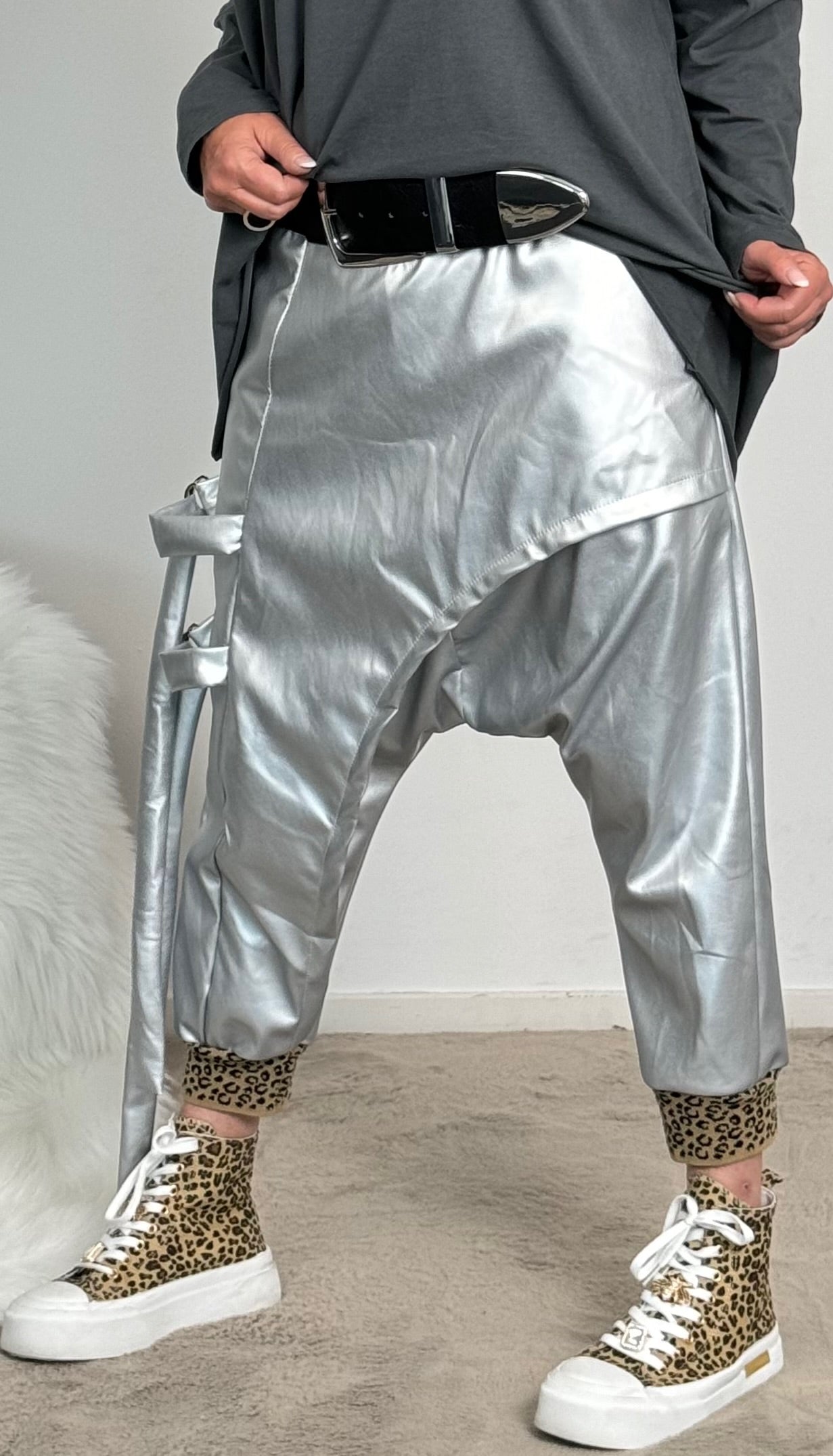 Baggy pants "Liv" - silver