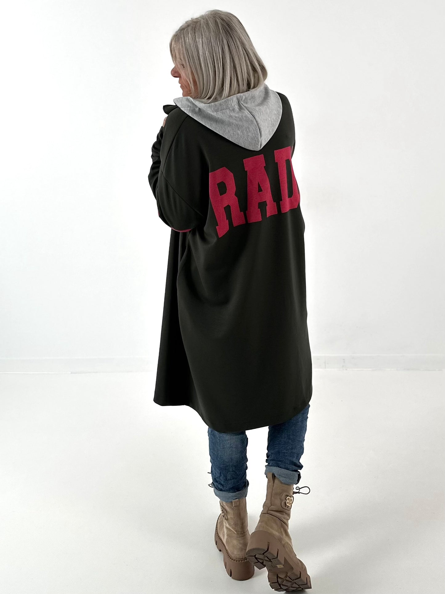 Sweatshirt coat model "Paradise" - olive