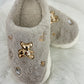 Fur slipper "Ira" - beige