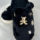 Fur slipper "Ira" - black