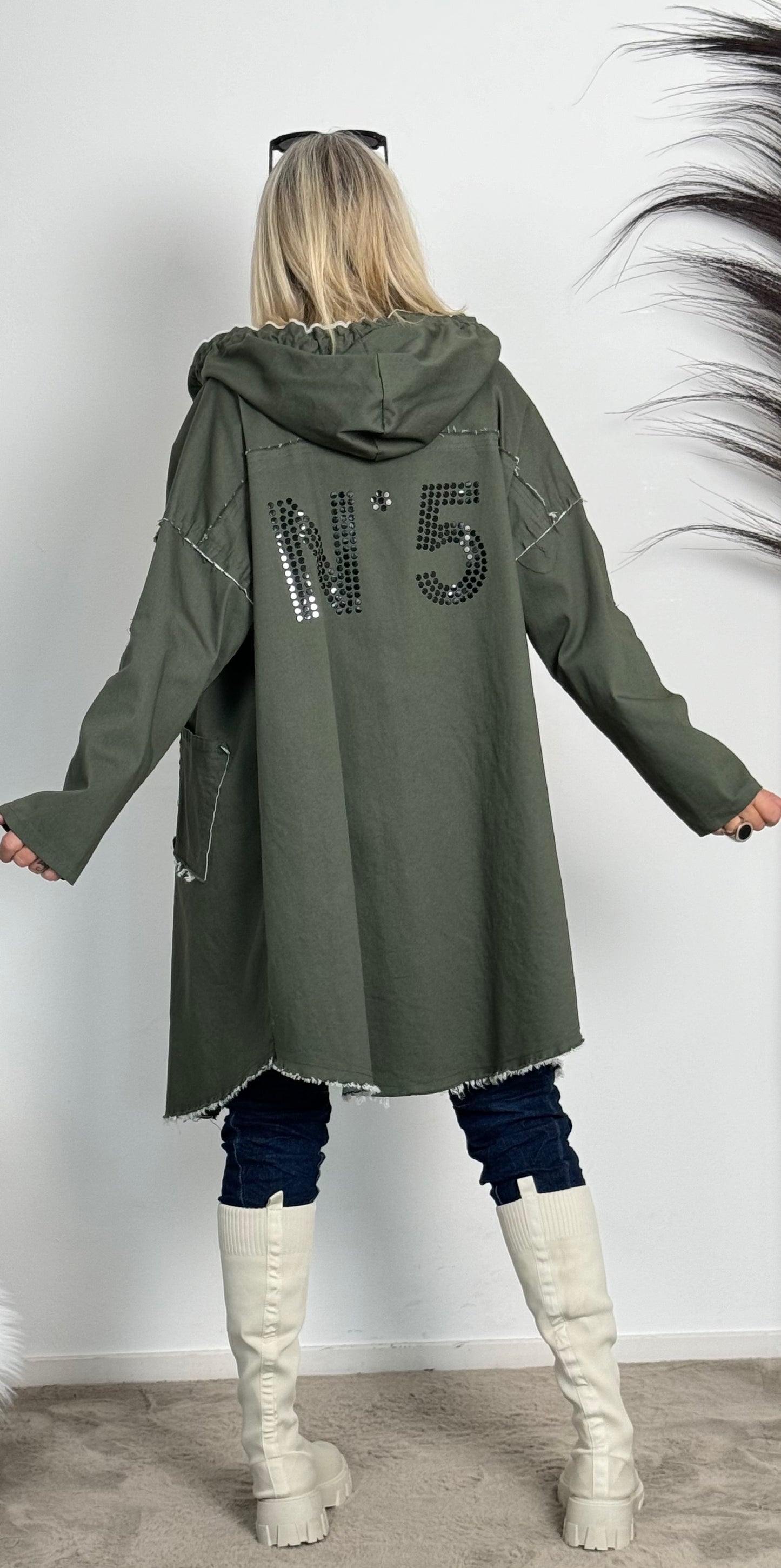 Coat "N*5" - olive