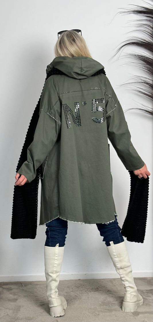 Coat "N*5" - olive