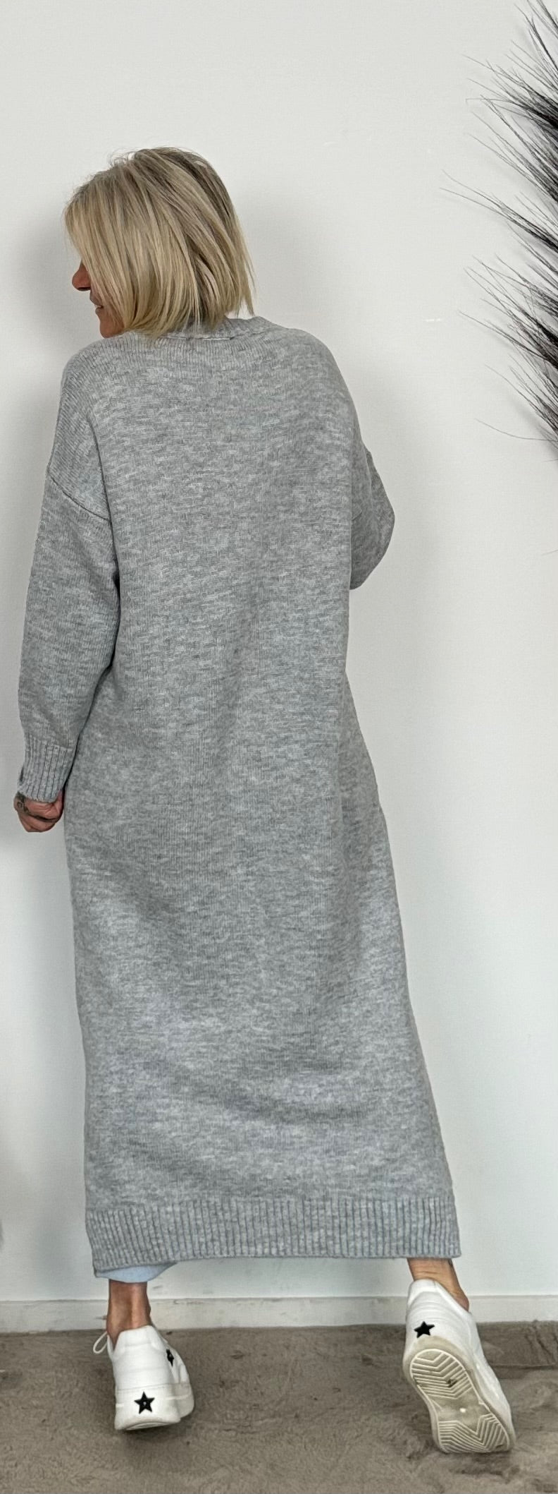 Long Pullover/Kleid "Mo" - grau