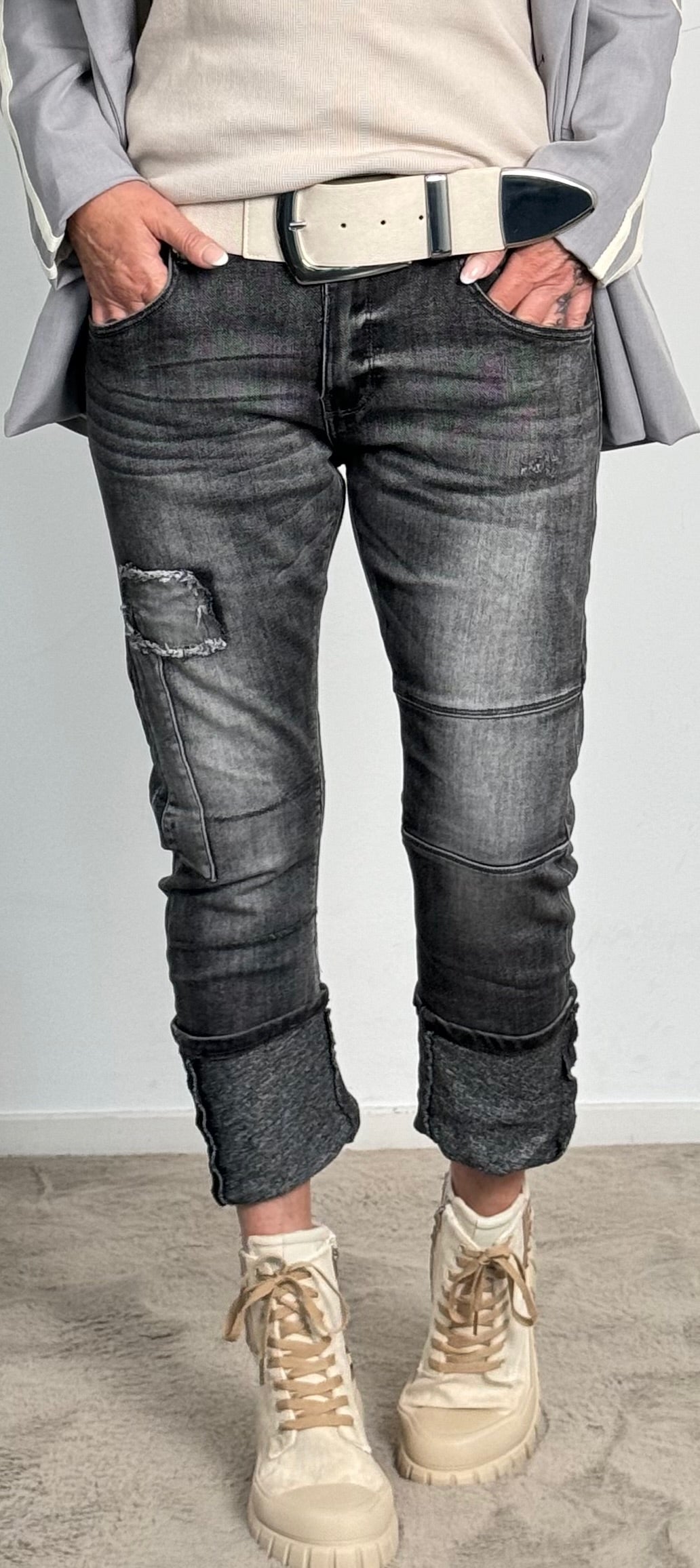 Jeansbroek "Fay" - grijze denim