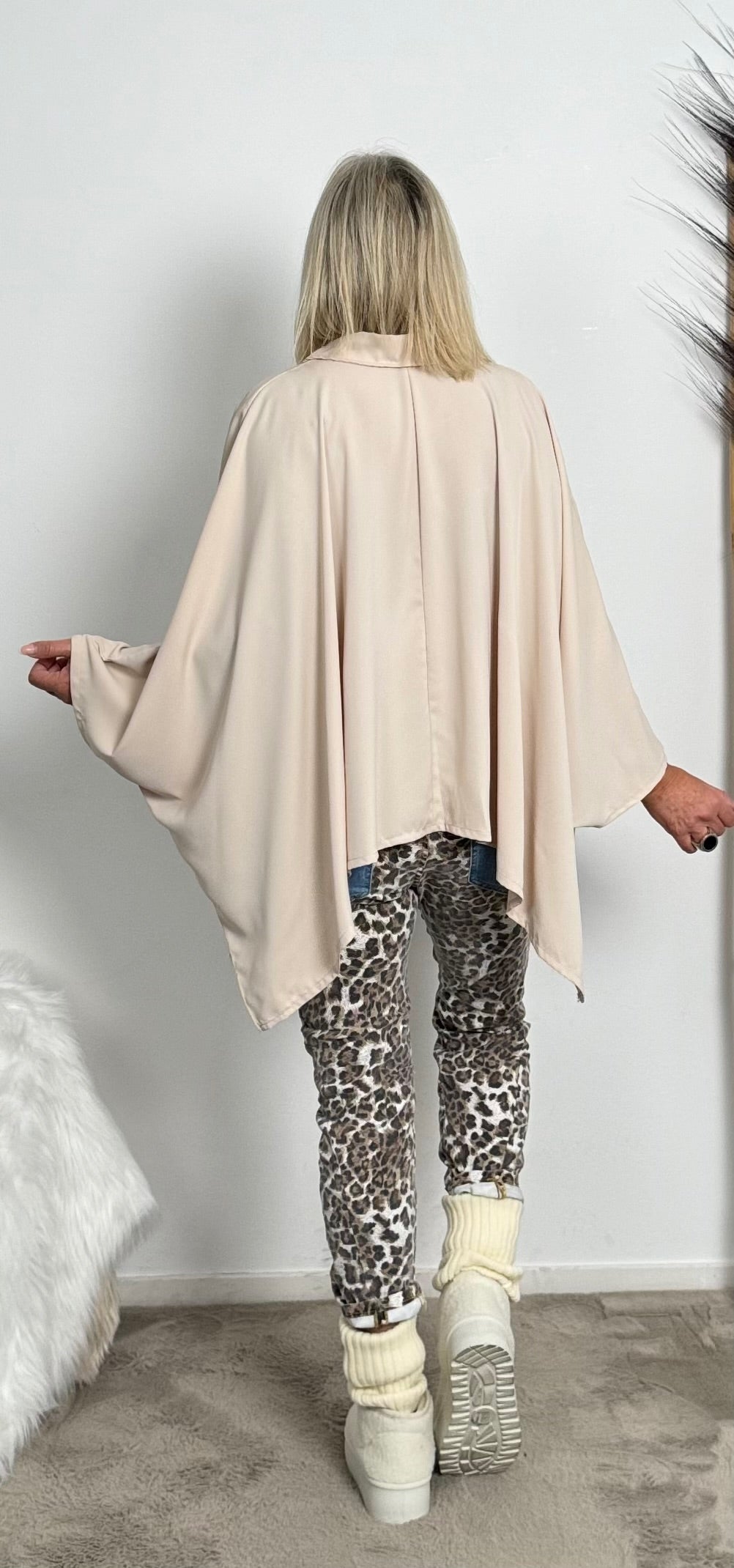 Oversized Bluse "Jola" - beige