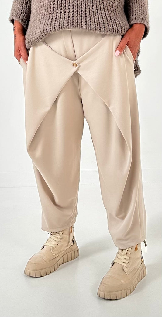Broek model “Overlay Chic” - beige
