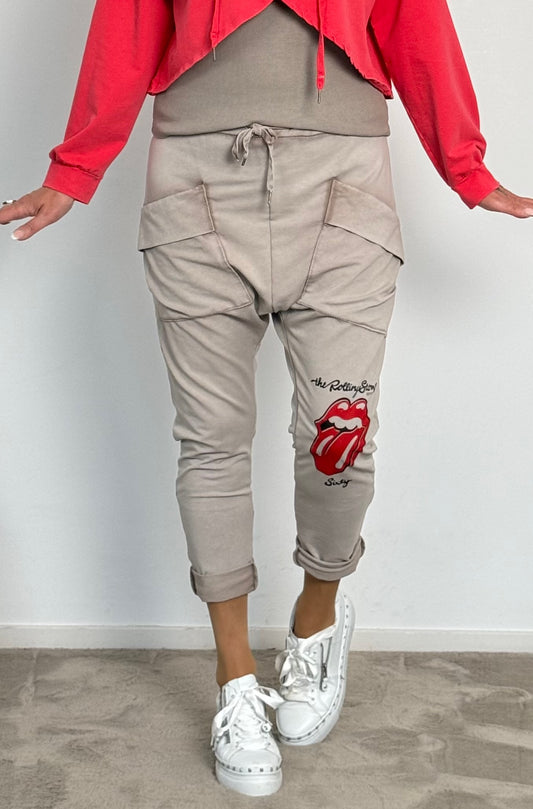 Sweatshirt baggy broek "Luna" - beige