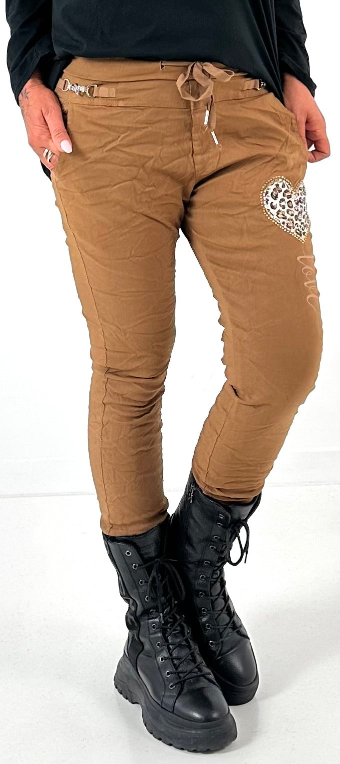 Pants model "Amour Stitch" - camel