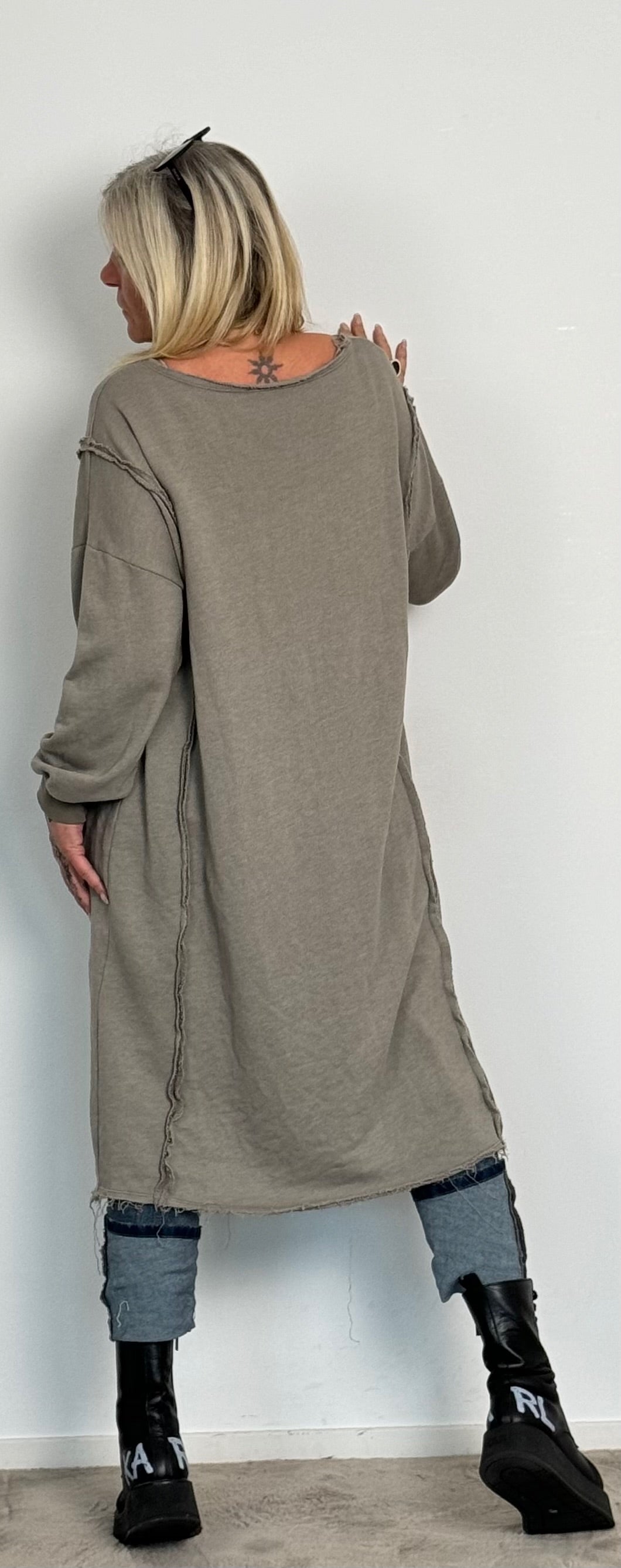 Long Sweatshirt "Jolien" - taupe