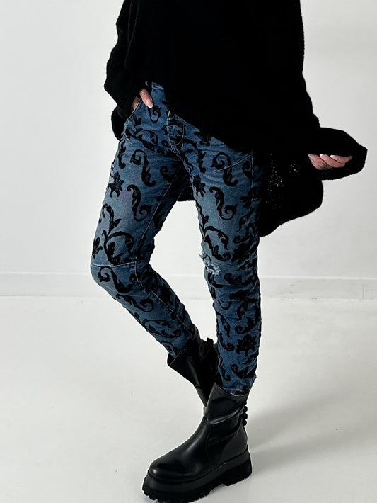 Jeansmodel "Arabesque" - denimzwart