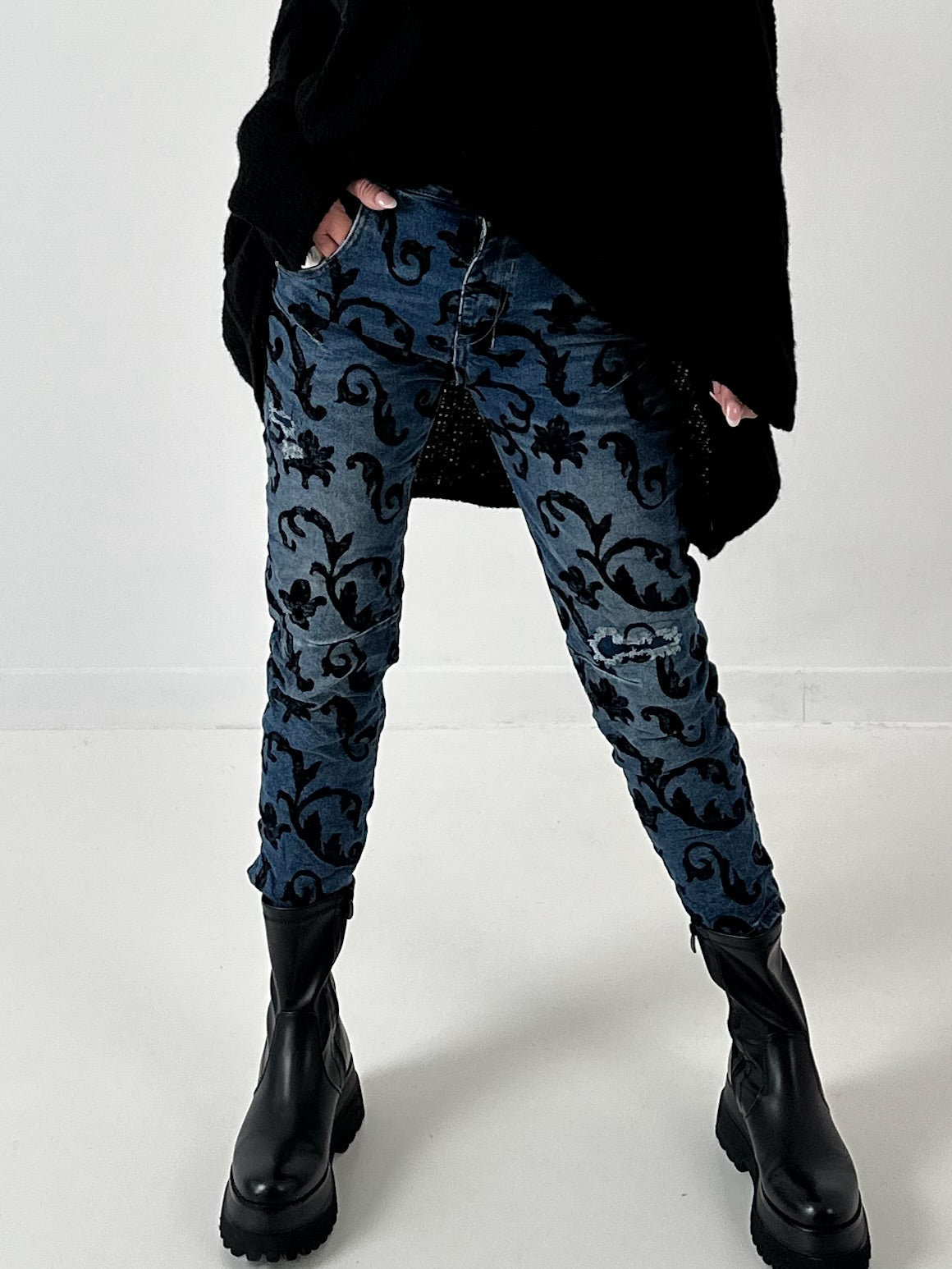 Jeansmodel "Arabesque" - denimzwart