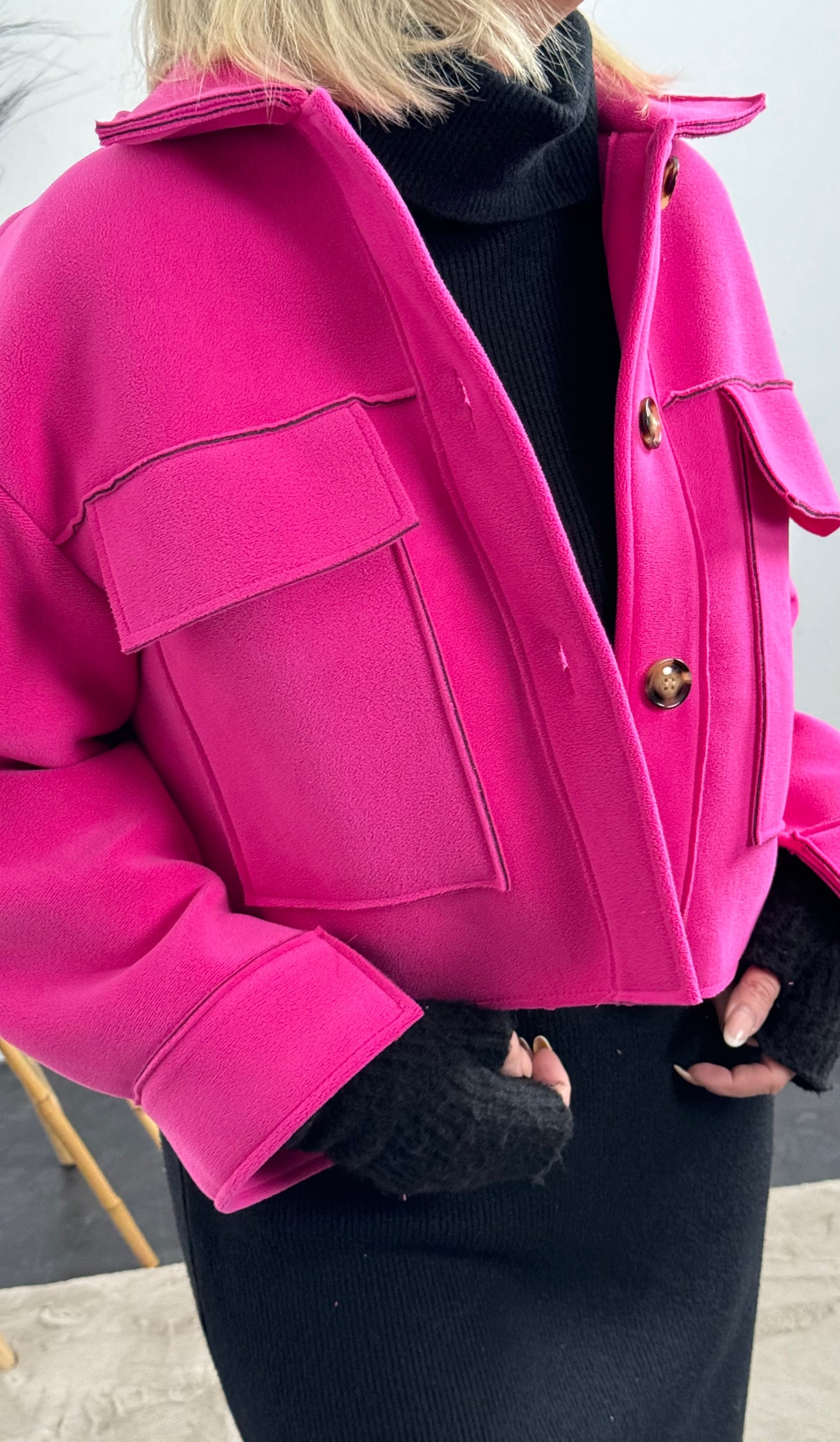 Boxy jacket "Mercy" - pink