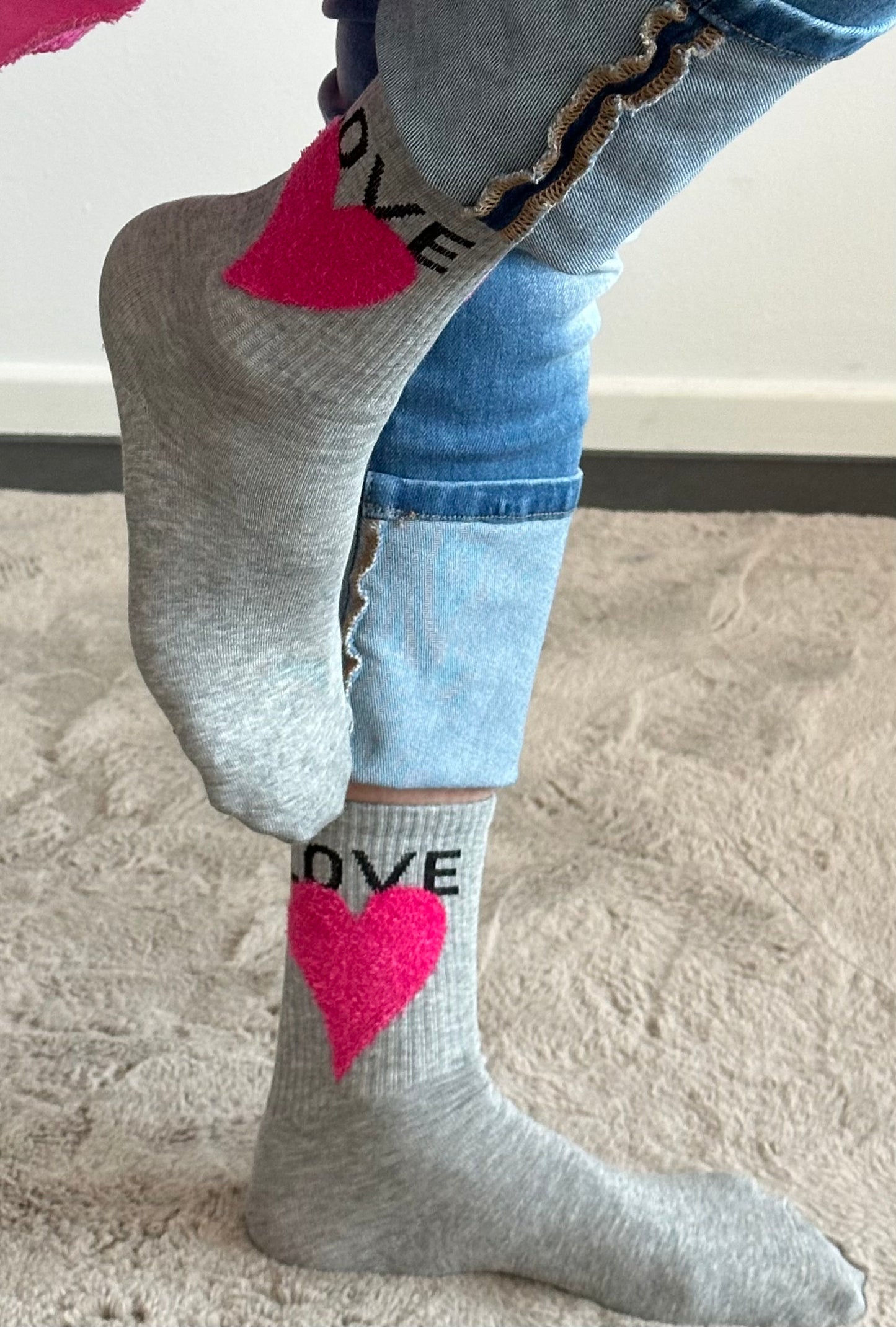 Socks "LOVE" - gray